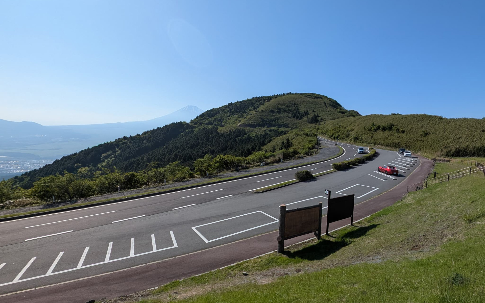 交通量も少なく道路整備の行き届いたルート