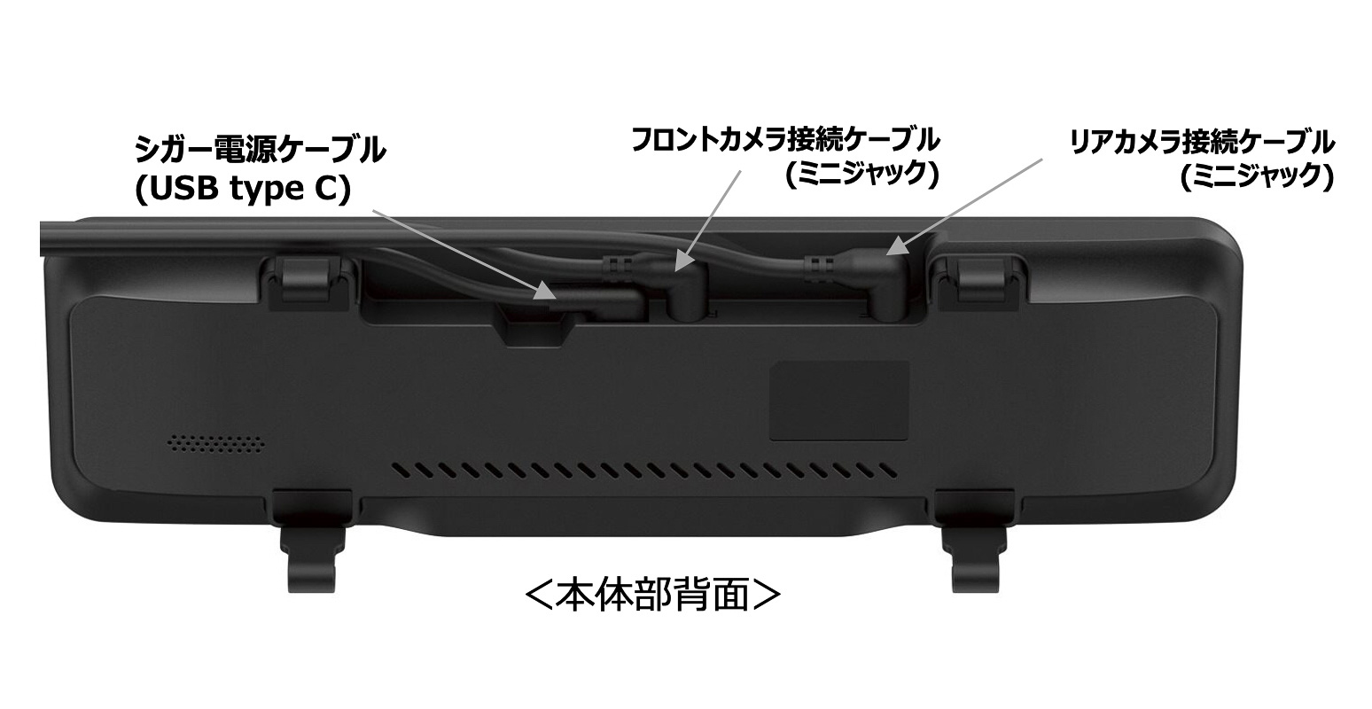 接続端子の配置を工夫し、ケーブルの接続コネクターをL型にして配線の露出を低減。ケーブルが目立たず車室内にフィットする外観を実現している