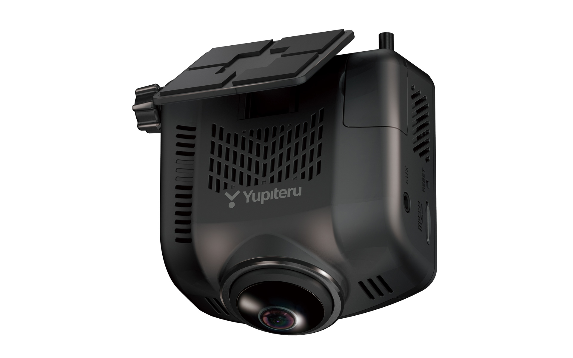 フロントウィンドウに設置して全周囲の360度を監視するフロントカメラ