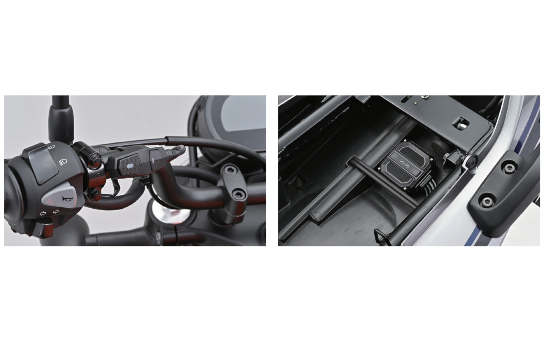 コンパクトな本体ユニットやリモコンスイッチで車体に取り付けやすい