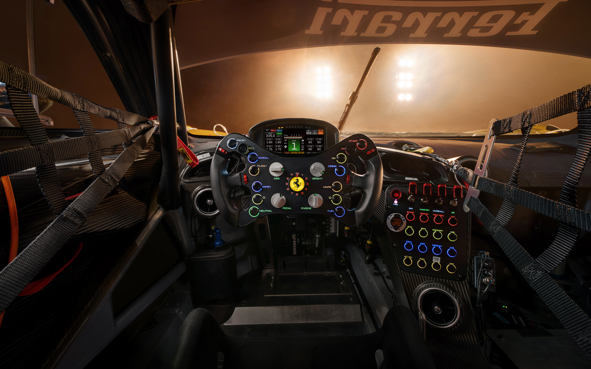 新型296 GT3 Evoのコクピット