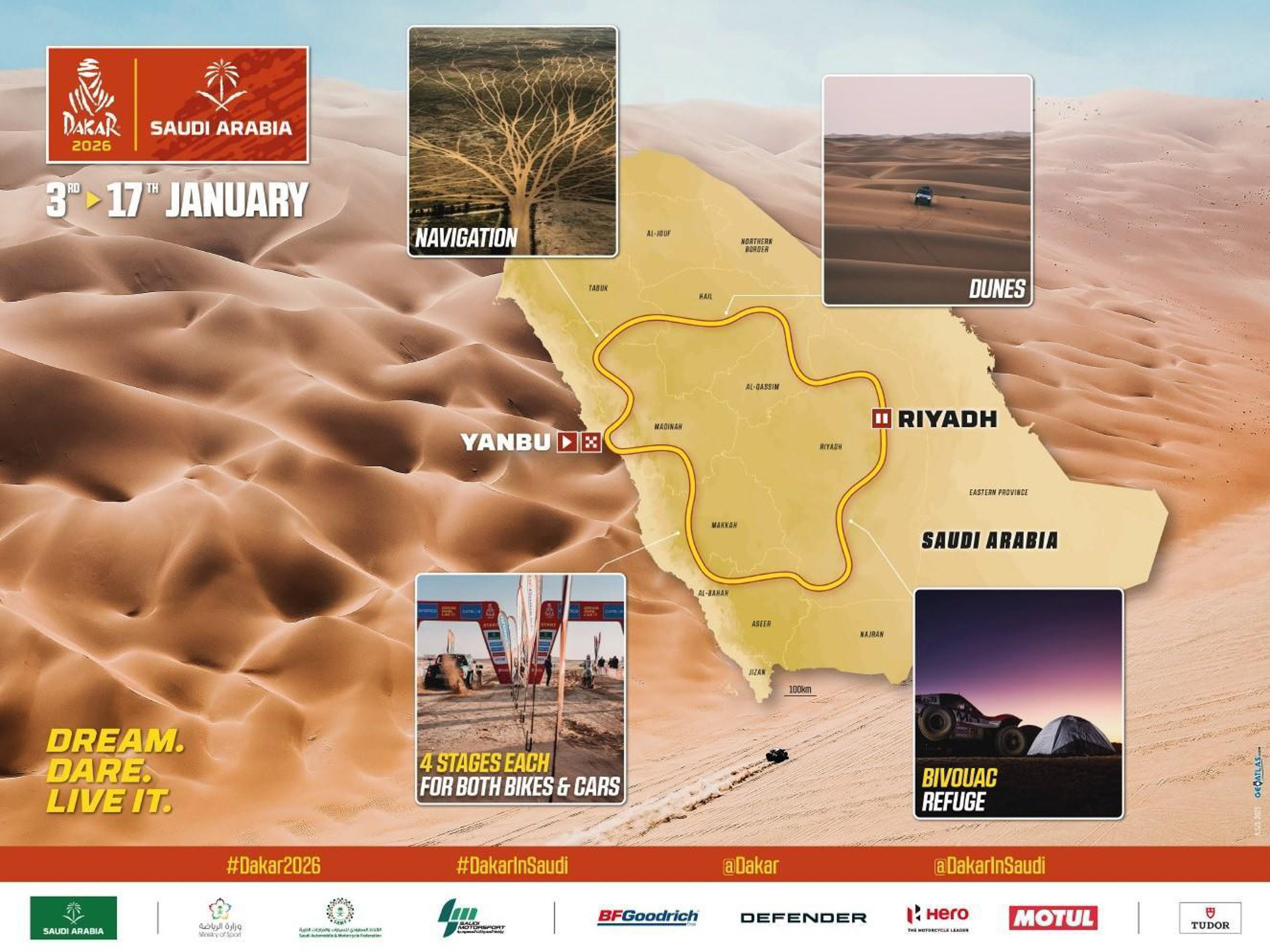 ダカールラリー2026のルートマップ