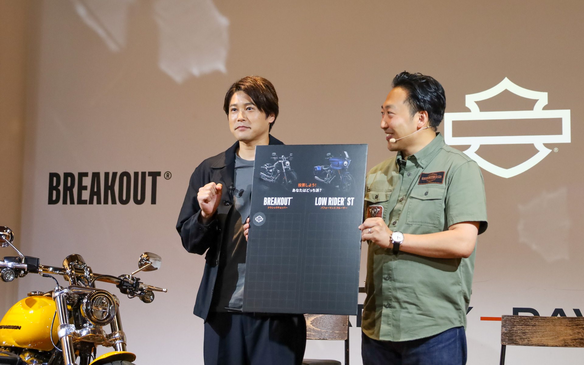 全国のハーレーダビッドソン正規ディーラー各店、ハーレーダビッドソン公式Instagramでは、「『BREAKOUT』『LOW RIDER ST』あなたはどっち派？キャンペーン」を展開。内田氏は『BREAKOUT』へ投票した