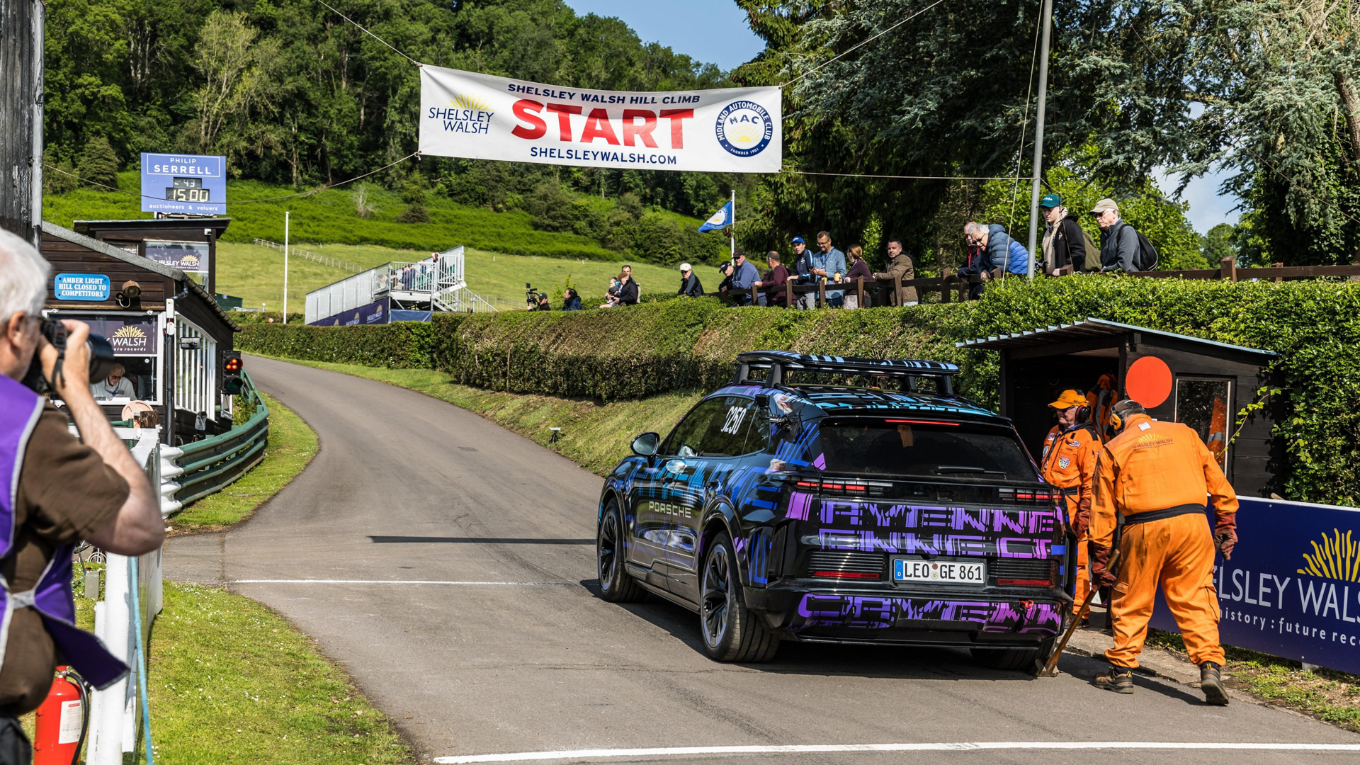 新型カイエンのプロトタイプは、シェルズリー・ウォルシュ・ヒルクライムへの挑戦で31.28秒というタイムを記録