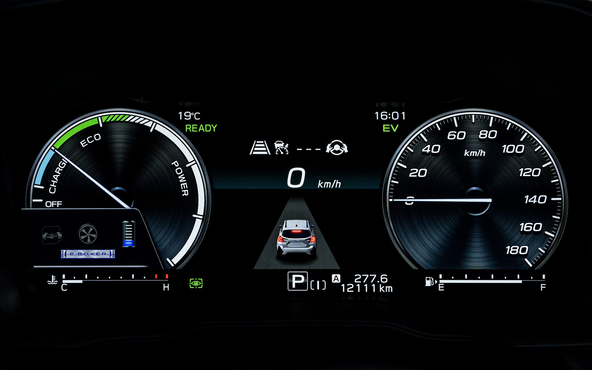 12.3インチフル液晶メーター（パワーメーター付）にはエネルギーフローも表示可能