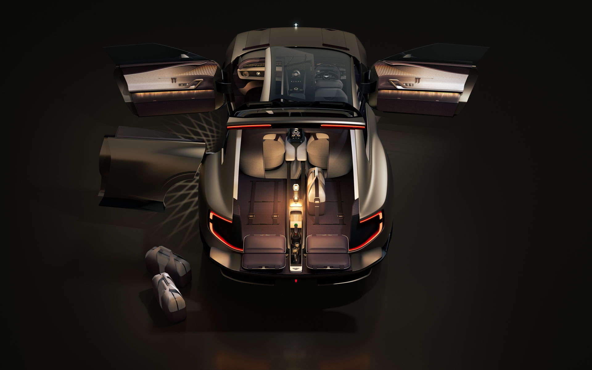 パノラミックルーフは一部が上方向に開く構造で、よりゆったりと乗降できる