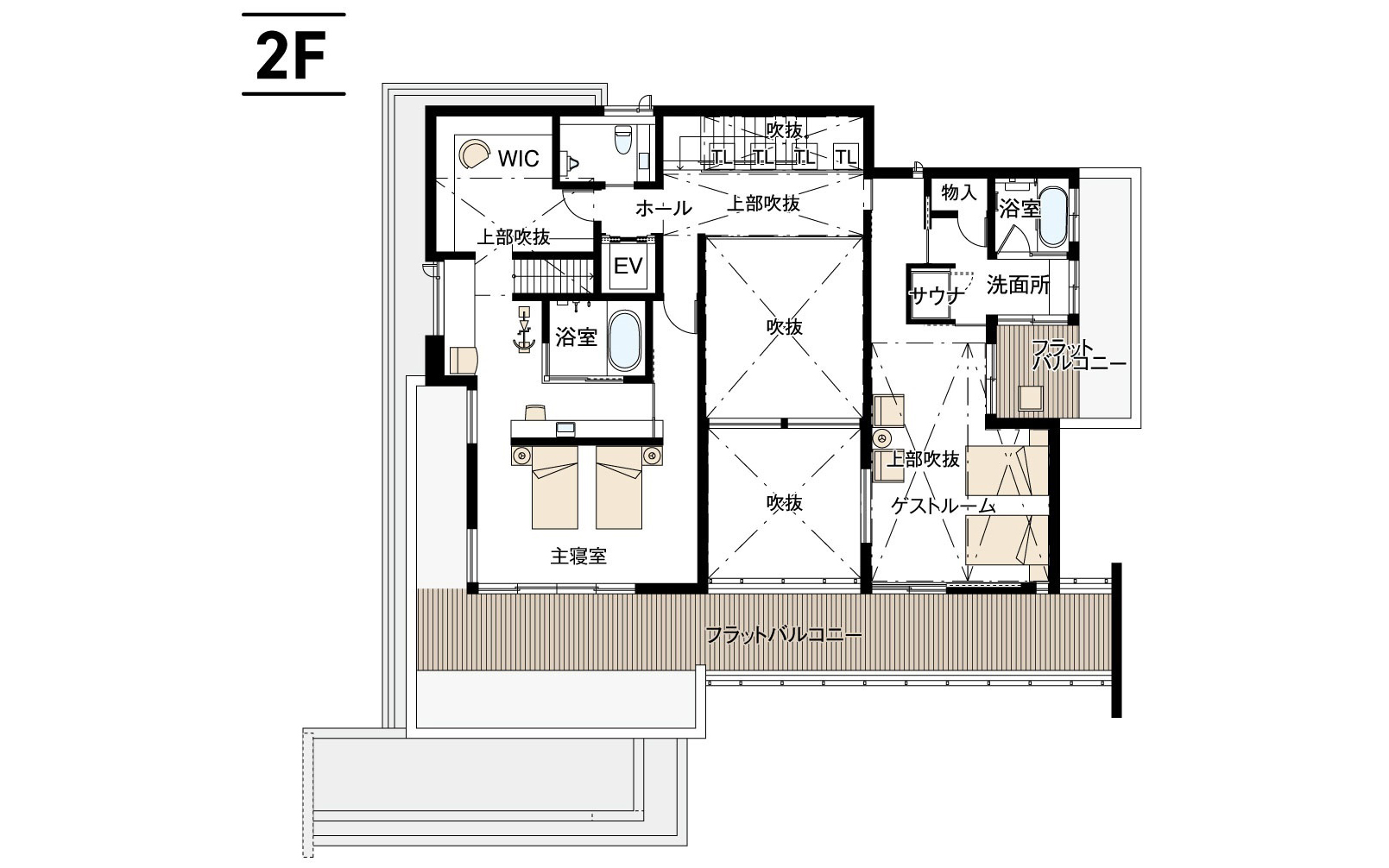 「紫門（さいもん）さんち。」の2階間取り