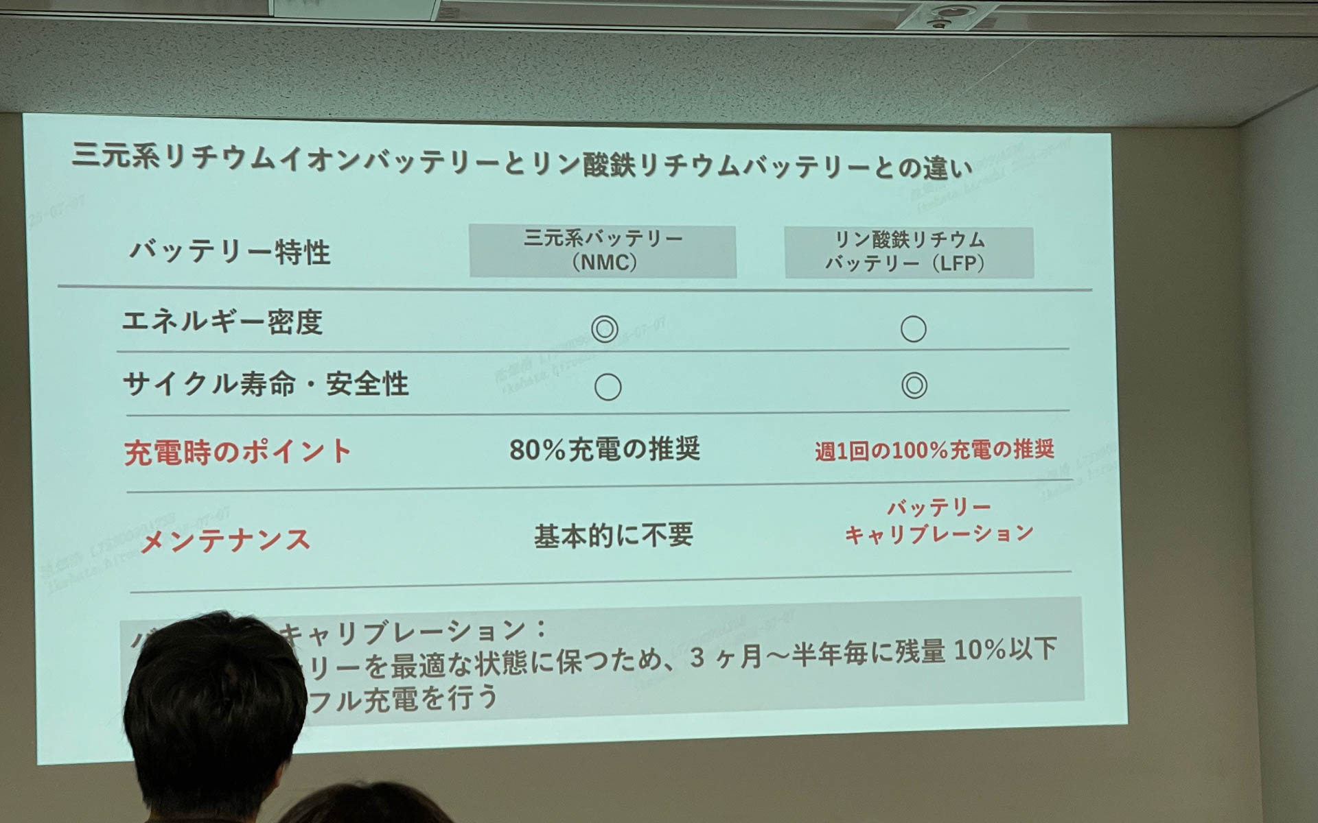 バッテリの違い、三元系とリン酸鉄の特徴