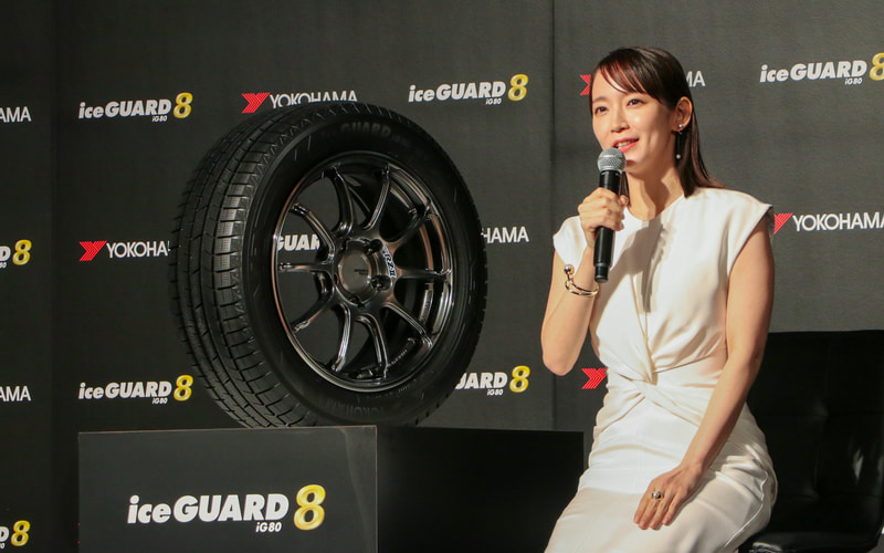 女優の吉岡里帆さんが横浜ゴムの新スタッドレスタイヤ「アイス