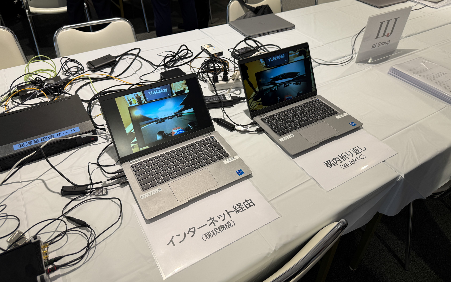 IIJグループは「スーパーフォーミュラ」で行なっている実証実験を紹介する展示を実施