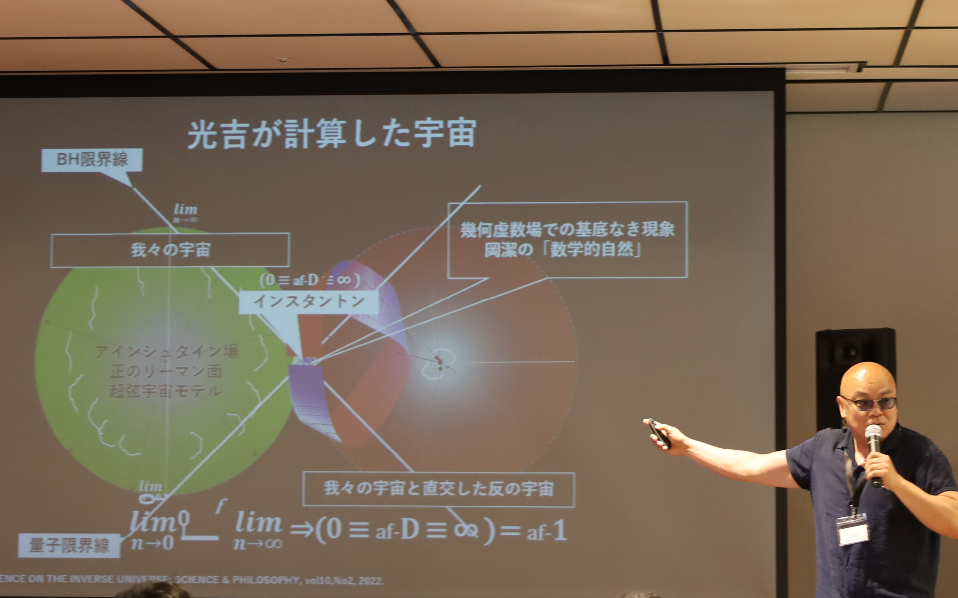 「AIを超えた人工自我搭載フォーミュラマシン」と題した東京大学医学部 客員研究員の光吉俊二⽒の基調講演