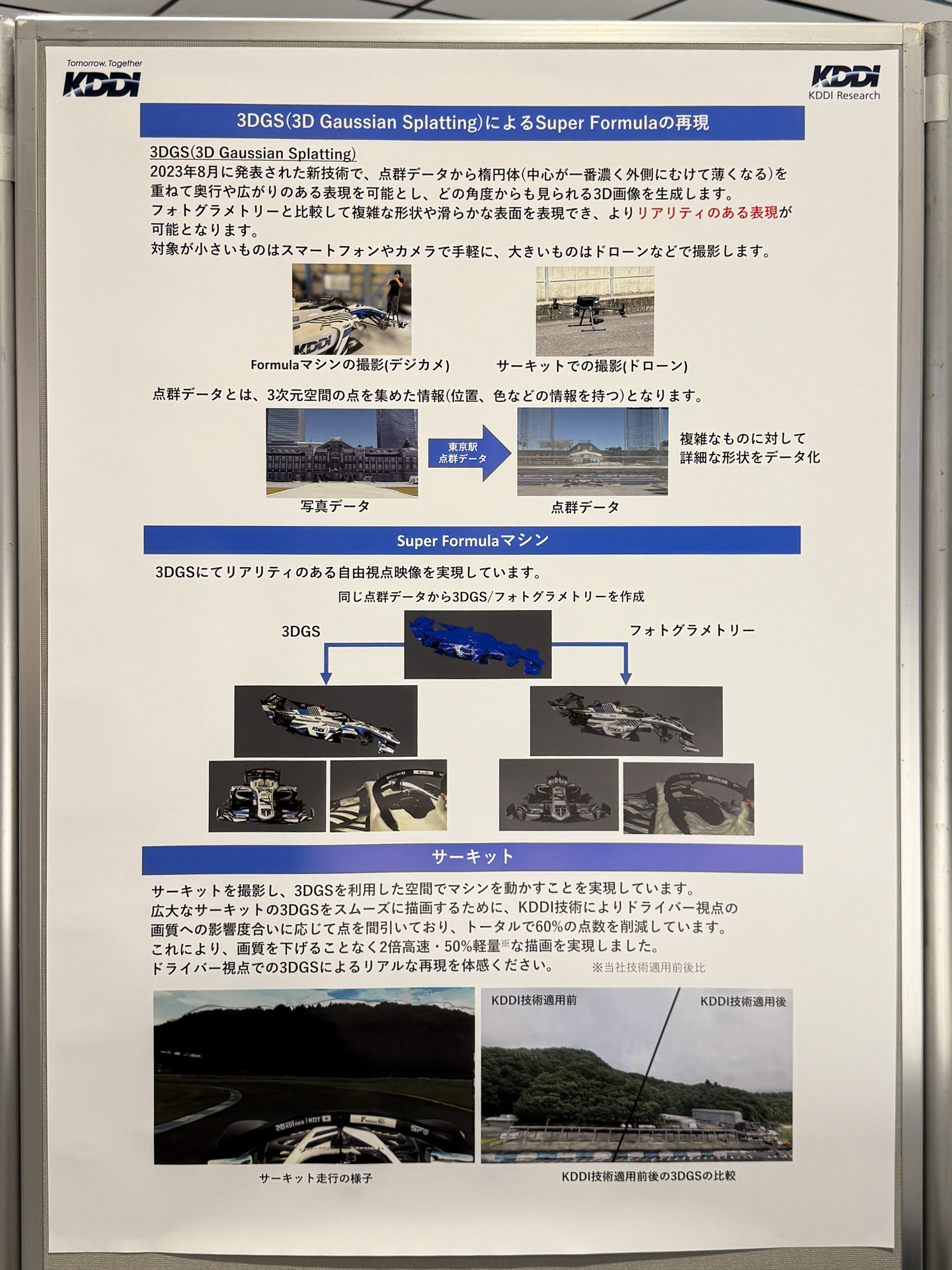 「3DGSの技術を紹介するパネル」