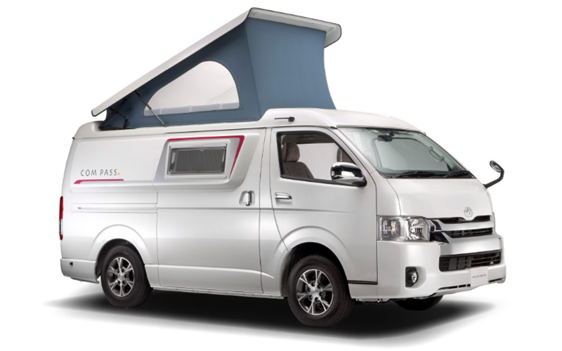 ホワイトハウスのハイエースベースのキャンピングカー「Compass」シリーズ（参考画像）