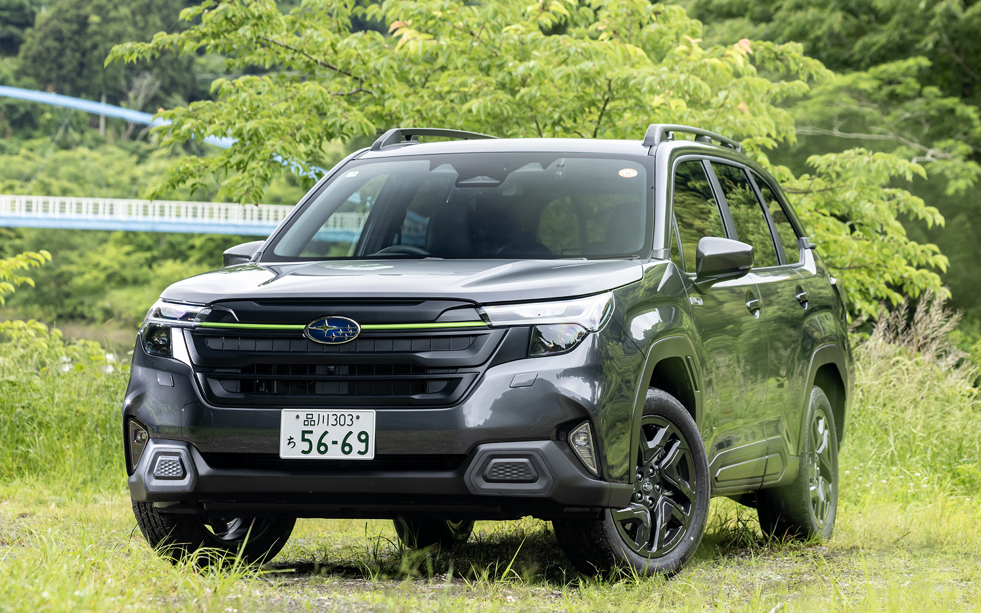 新型フォレスター X-BREAK S：HEV EX。価格は447万7000円。ボディサイズは4655×1830×1730mm（全長×全幅×全高）、ホイールベースは2670mm。最低地上高は220mmを確保する。X-BREAK S：HEV EXの車両重量は1740～1770kg