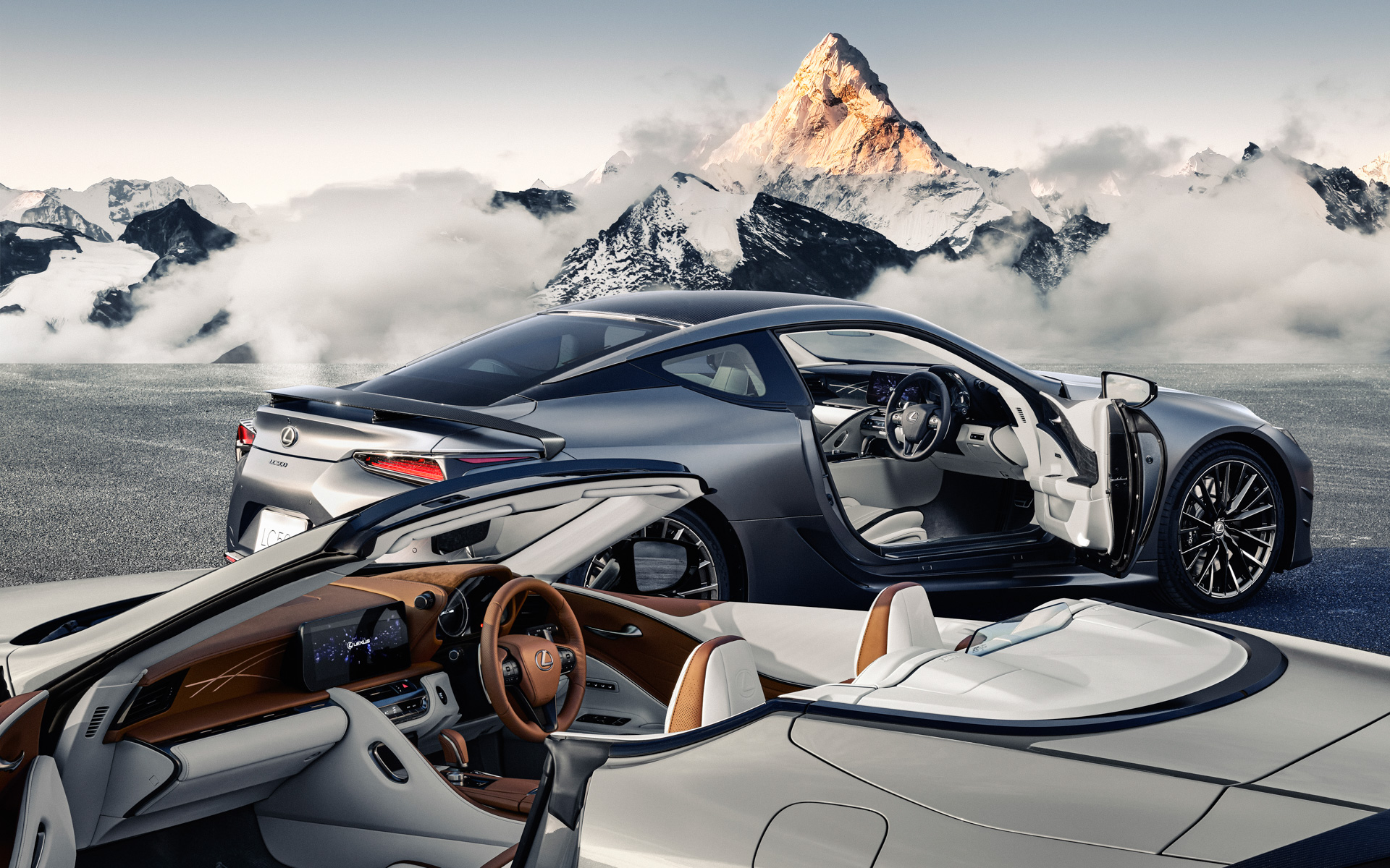 LC500 特別仕様車“PINNACLE”（奥側）／LC500 Convertible 特別仕様車“PINNACLE”（手前）