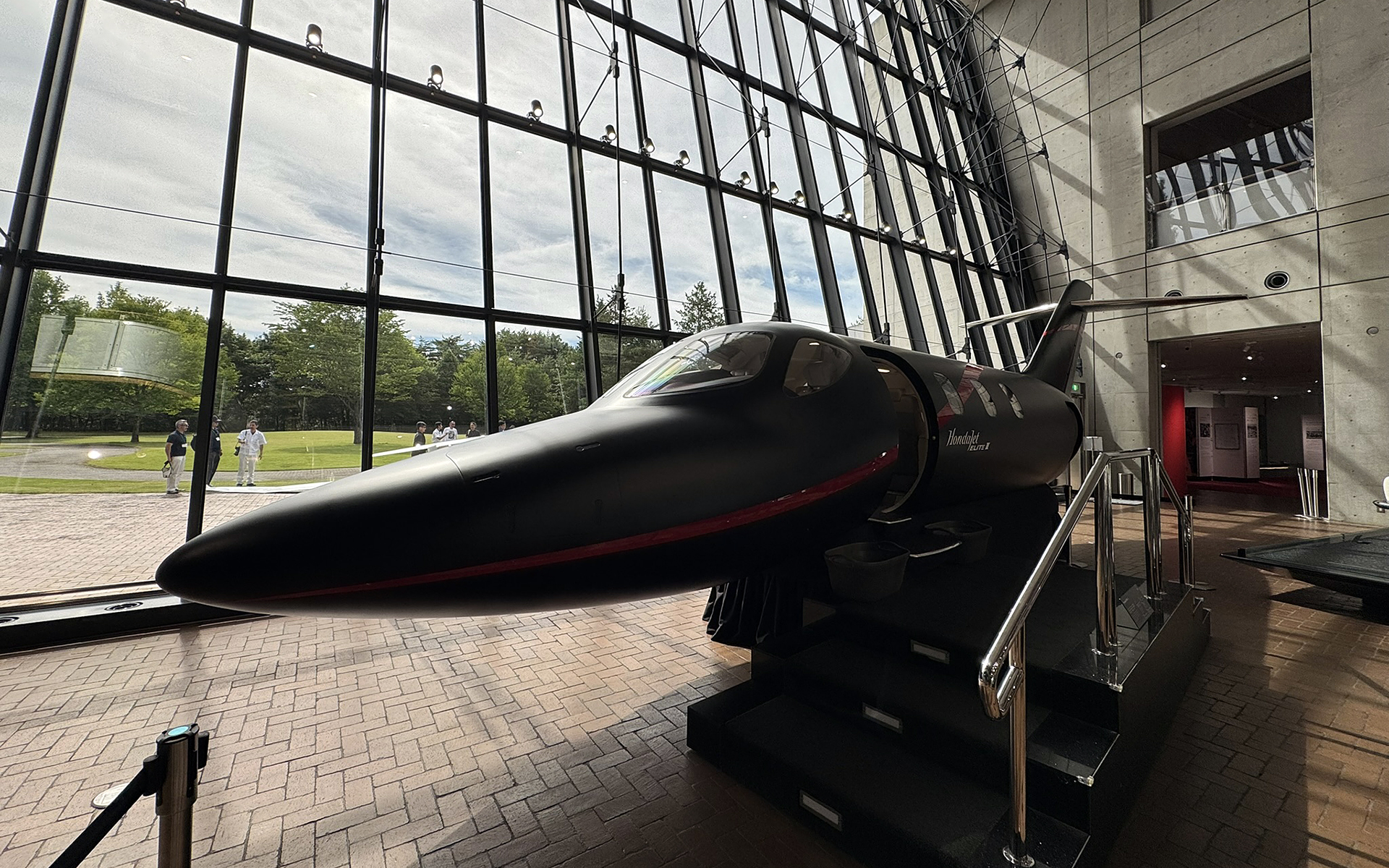ホンダコレクションホールに展示されていたホンダジェット Elite II（ブラックエディション）