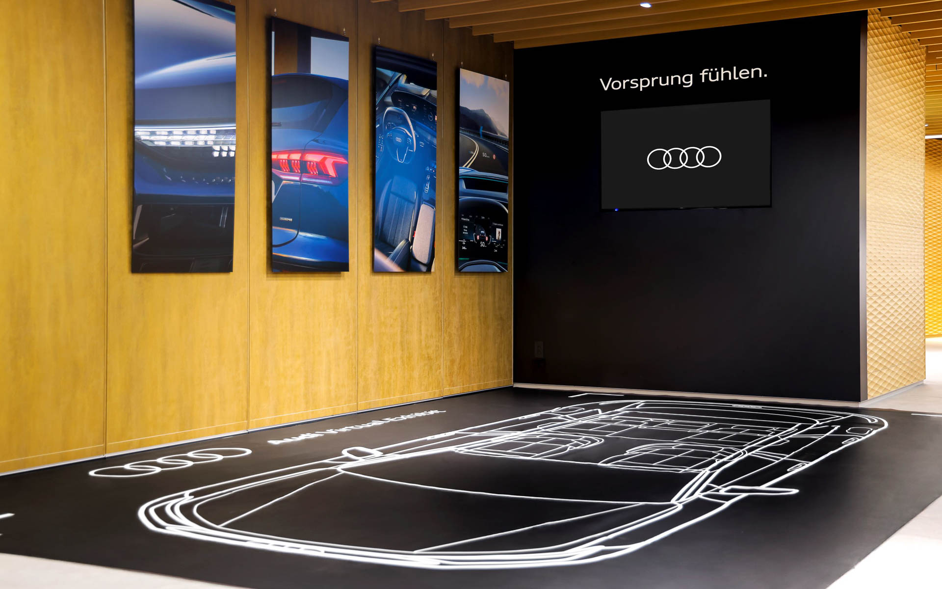 アウディが開発した最新の没入型3Dバーチャルコンテンツ「Audi Virtual Exhibit」を使用
