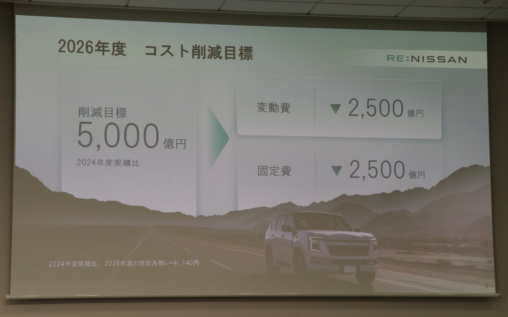 2026年度までに計5000億円のコストを削減する