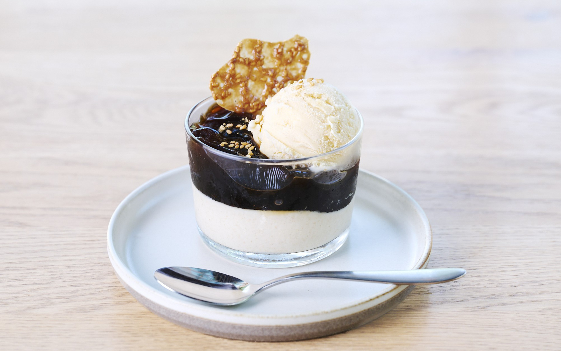 きなこのブランマンジェとコーヒーゼリー