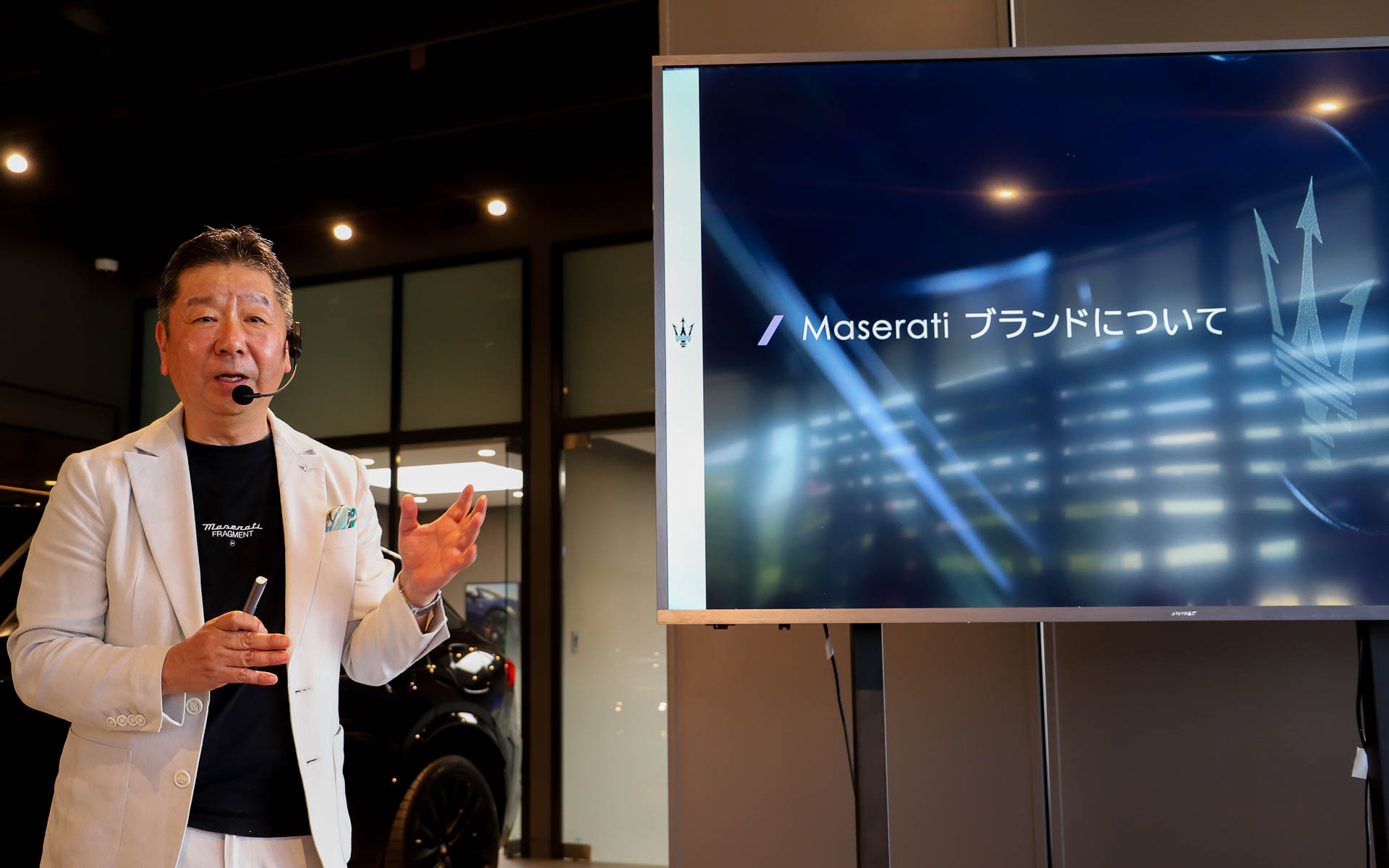 マセラティ ジャパン 代表取締役社長 木村隆之氏による「マセラティブランド」についての勉強会が開催された