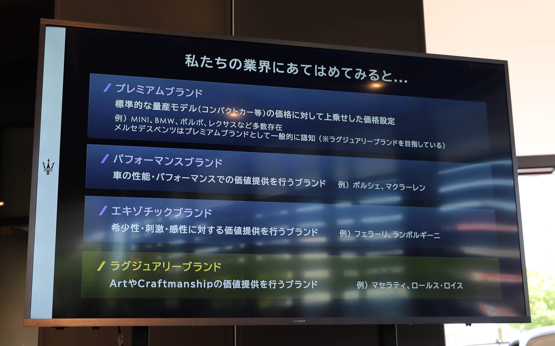 自動車業界におけるカテゴライズ