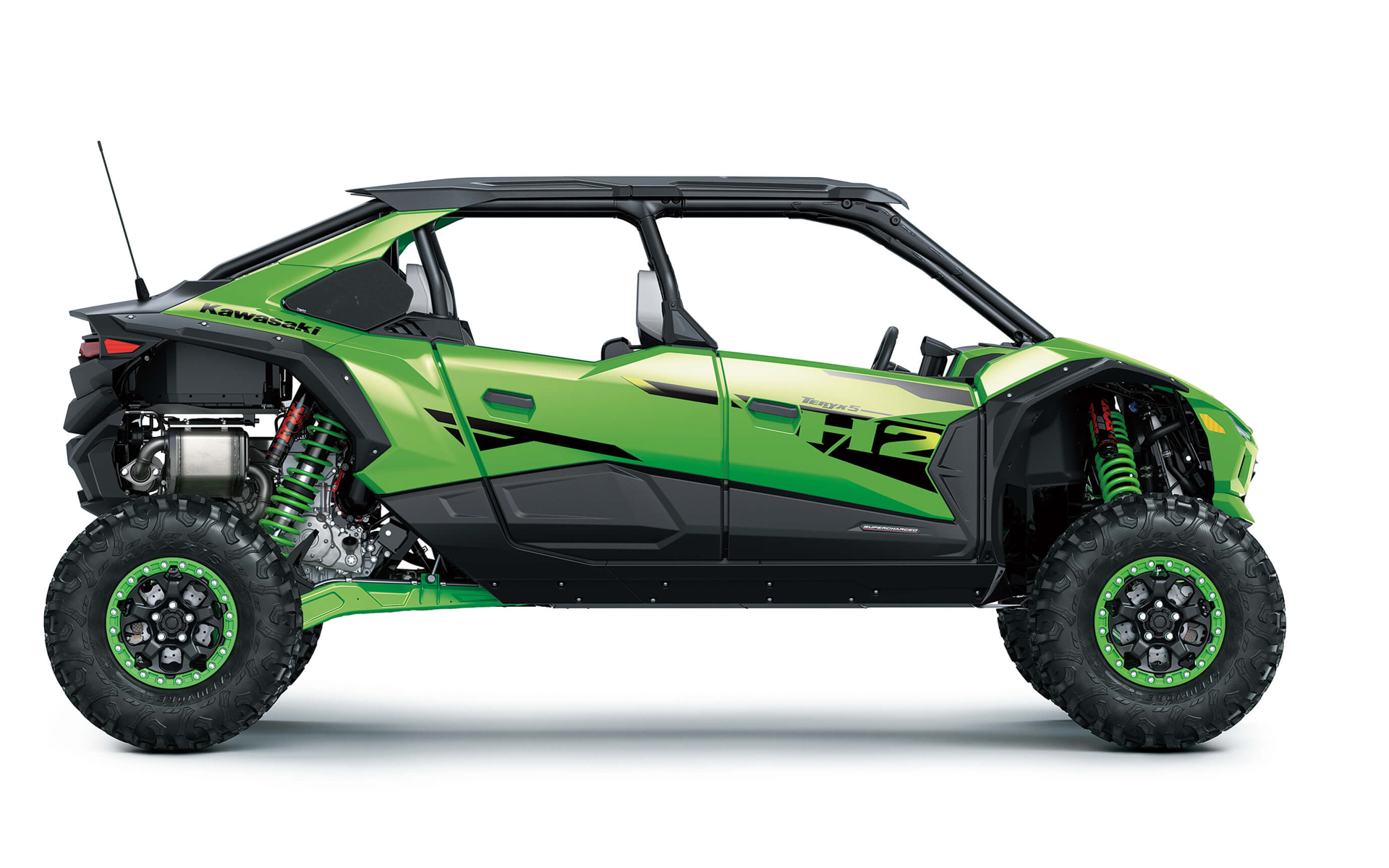 TERYX5 H2 DELUXEは、後席が3人座れるタイプになり、5名乗車が可能となるモデル