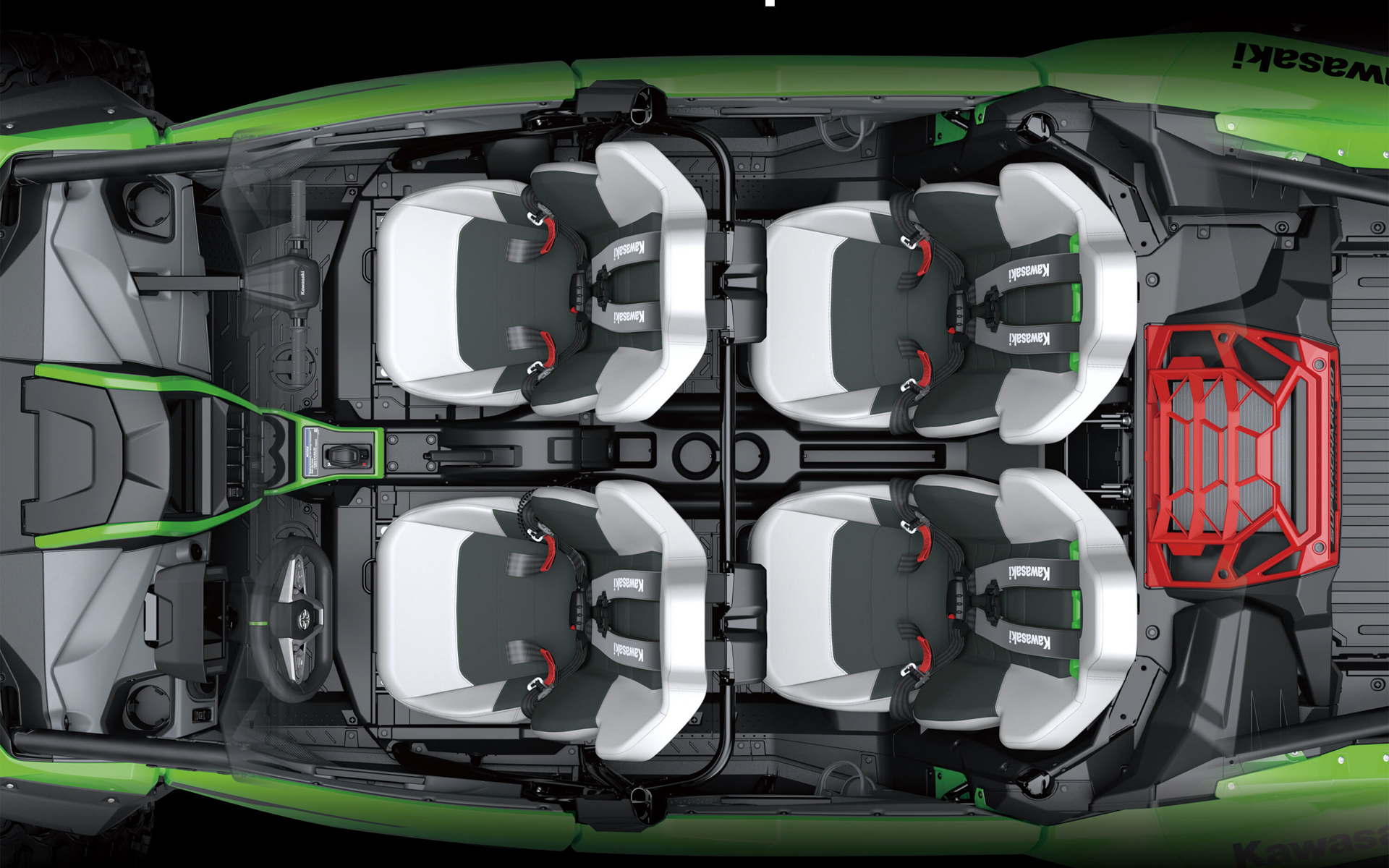 「TERYX4 H2 DELUXE」のシートレイアウト