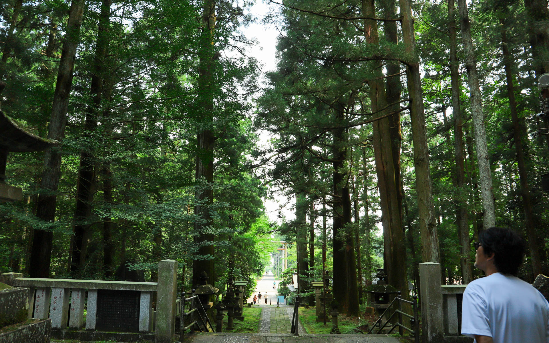 広大な大地と雄大な山々を眺めたり、太さに圧倒される杉の木が立ち並ぶ中で清らかな空気を感じたり、走る以外の楽しさも、もちろんある