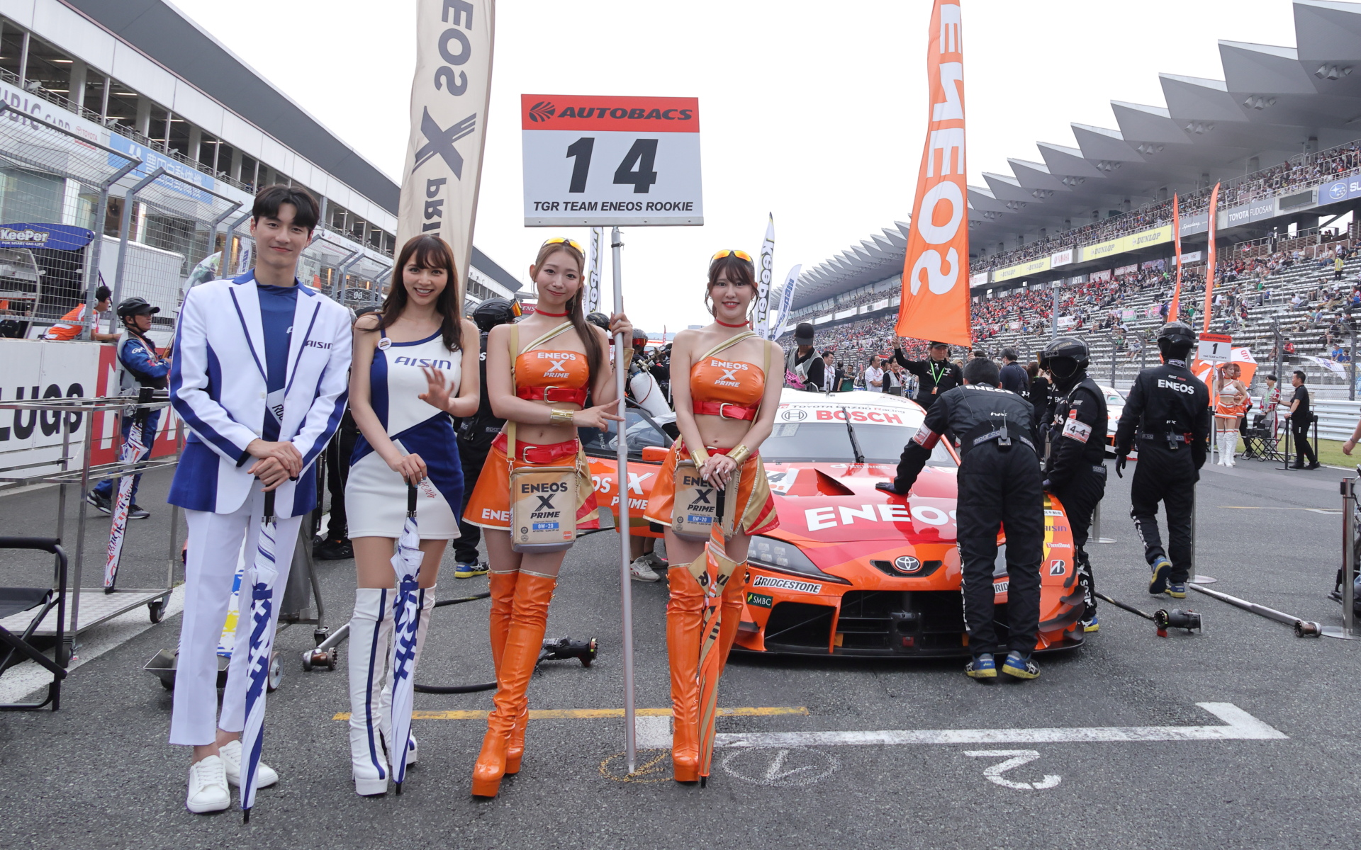 GT500レース2の予選ポールは14号車 ENEOS X PRIME GR Supra（福住仁嶺選手/BS）