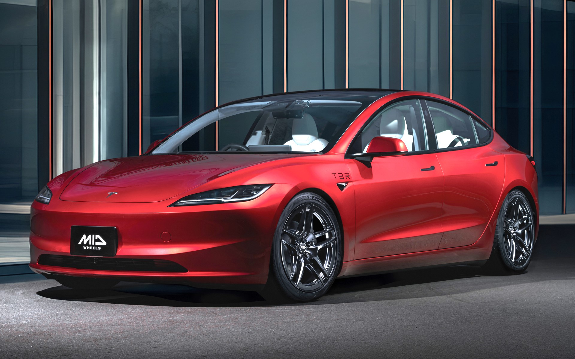 テスラ「モデル3」×TW025装着イメージ