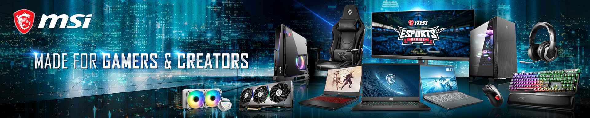 MSIはPC製品をはじめとするPCパーツだけでなく、さらにサーバー、ネットワーク、工業用高耐久タブレット、AMR（自律式移動ロボット）など幅広い事業を展開している企業