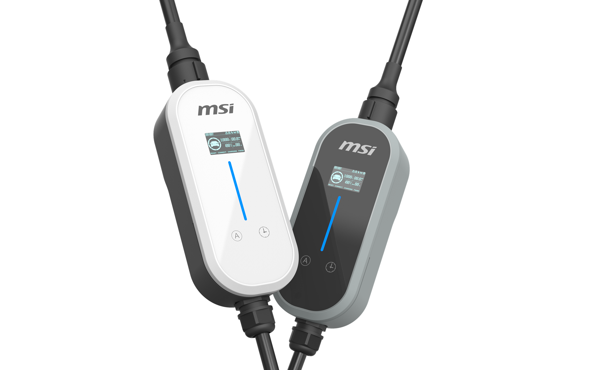 外出時に利用できるポータブルタイプの充電器「EZgo」。カラーはホワイトとブラックを予定している