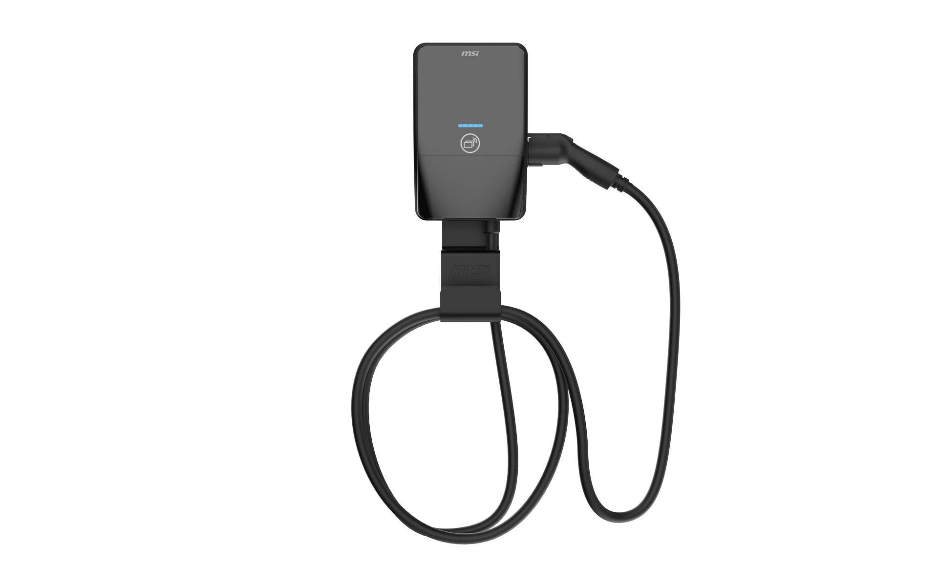 商業施設など向けの「EV Life Plus」は、RFIDをかざして利用するタイプ