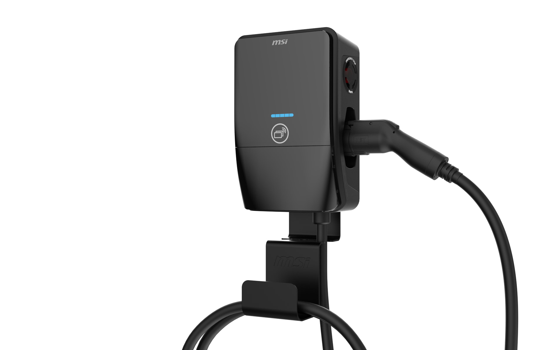 商業施設など向けの「EV Life Plus」は、RFIDをかざして利用するタイプ