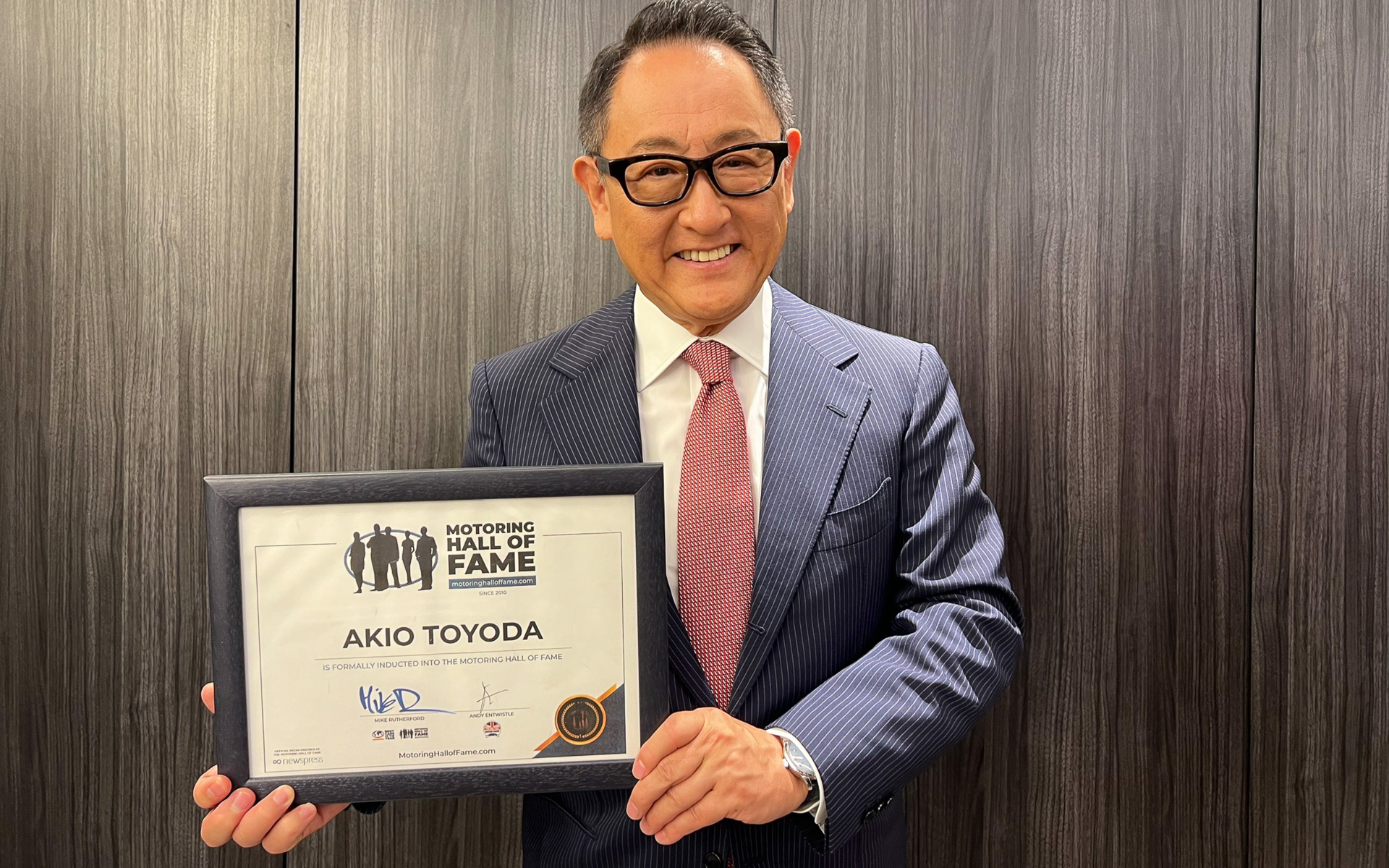 自動車殿堂（Motoring Hall of Fame）入りしたトヨタ自動車株式会社 代表取締役会長 豊田章男氏