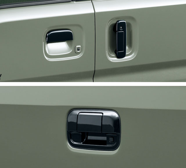 ドアハンドル（ブラック塗装［フロント、リア、バック］）