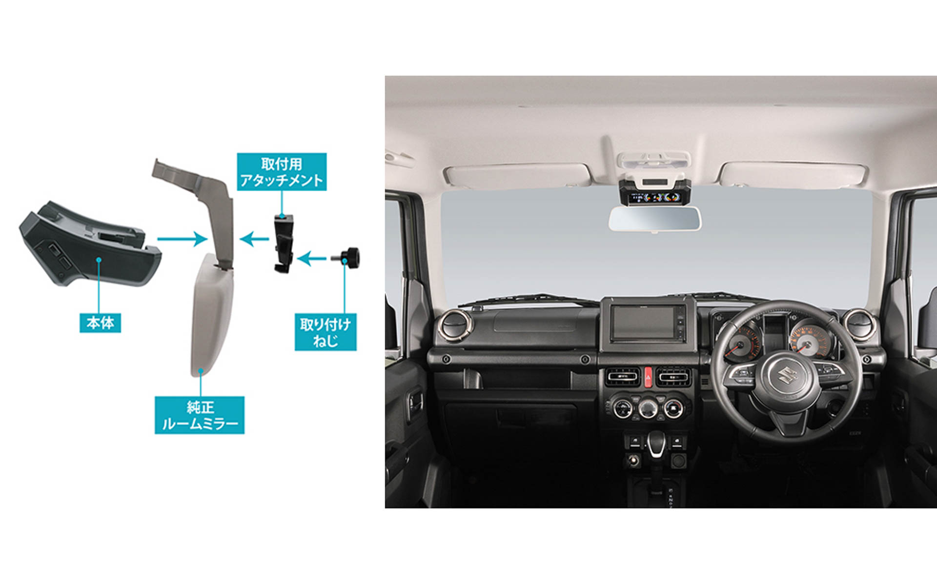 専用設計のアタッチメントで簡単に取り付け可能