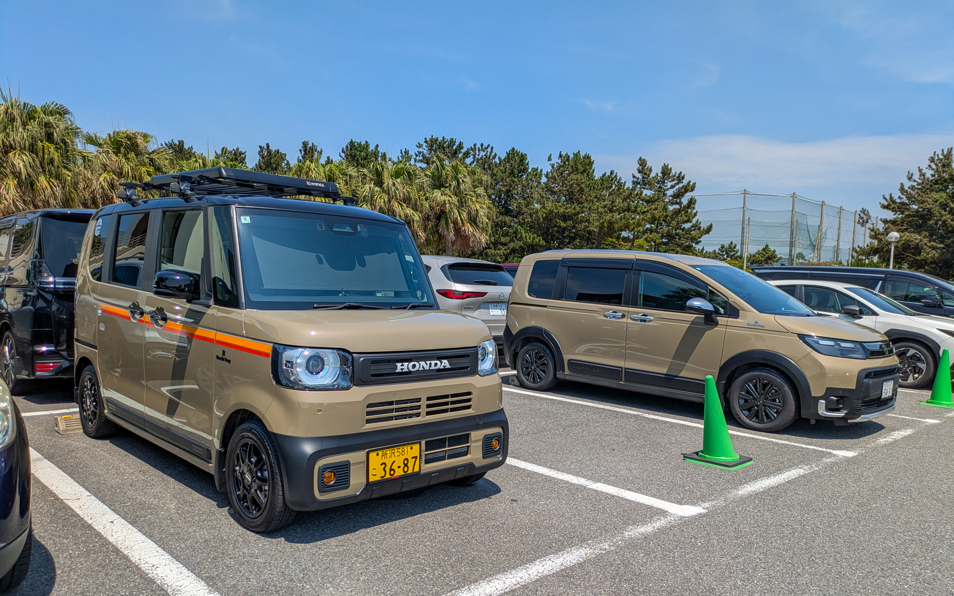 気が体験用に「フリード」「ステップワゴン」「ヴェゼル」「N-BOX」が用意された