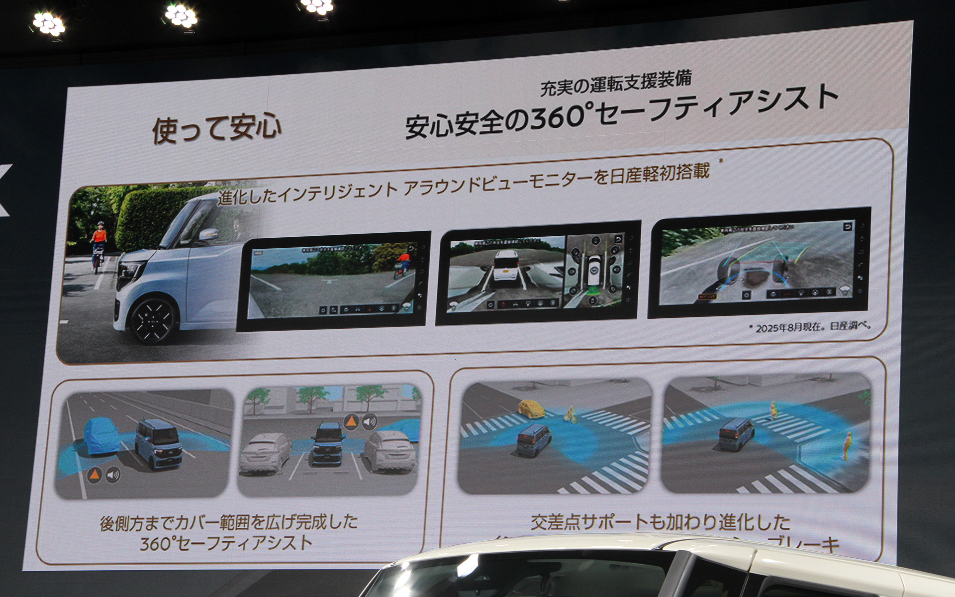 進化したインテリジェントアラウンドビューモニターを日産軽初搭載