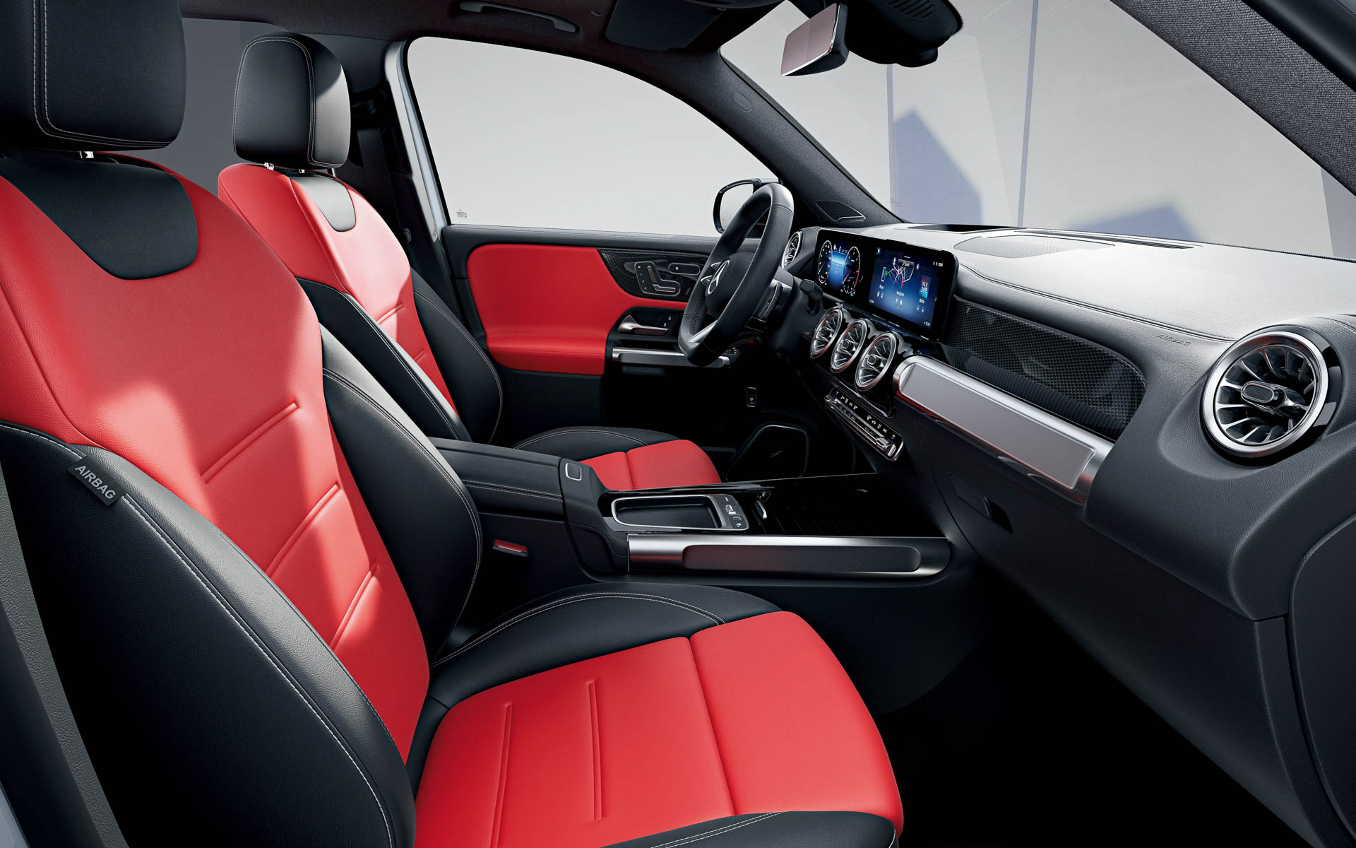 レッドペッパー/ブラック本革シート