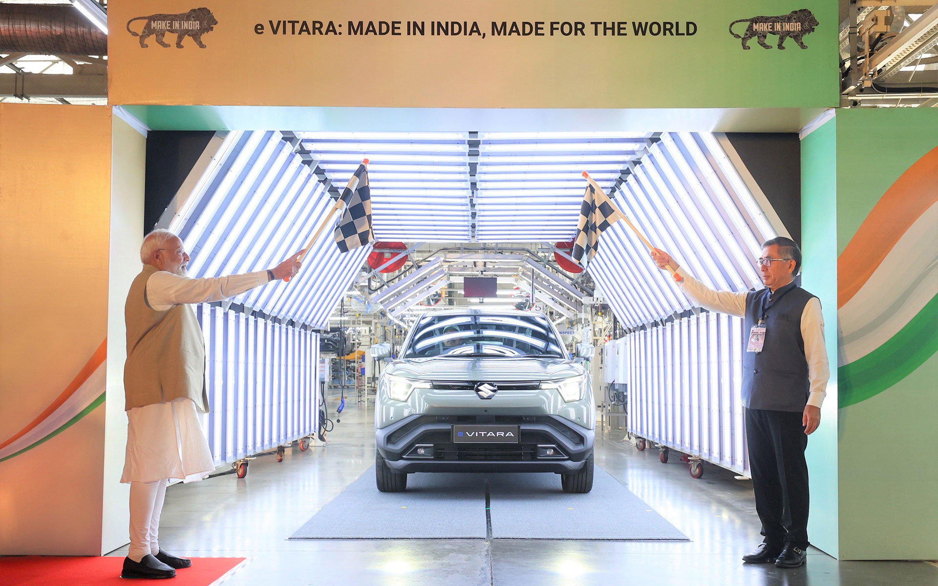 インド・グジャラート工場でバッテリEV「eビターラ」の出荷が始まった