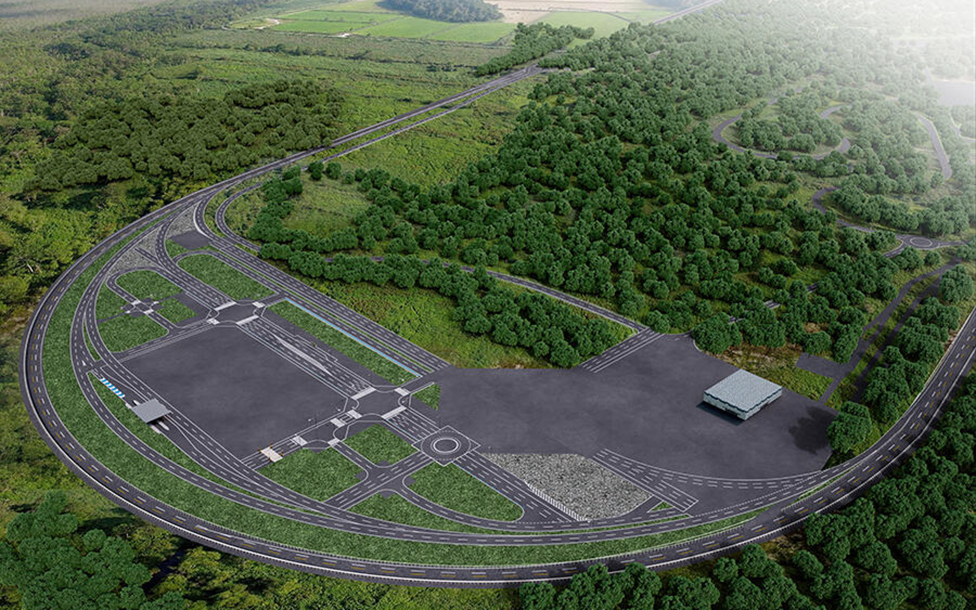 いすゞ北海道試験場内に新たに設置される自動運転専用テストコース（イメージ）