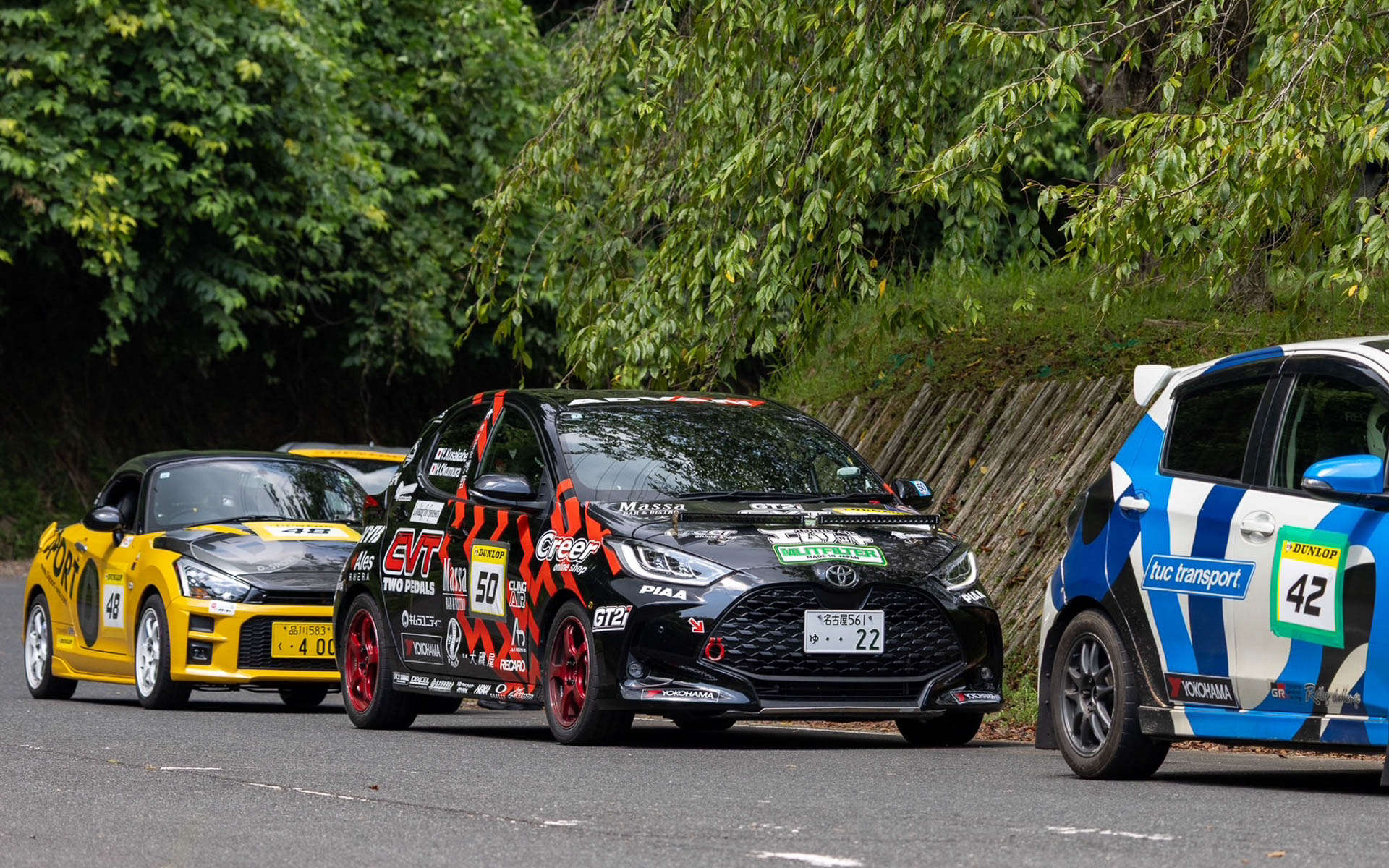 なぜか本番では後ろになった清水コペンとSS待ち