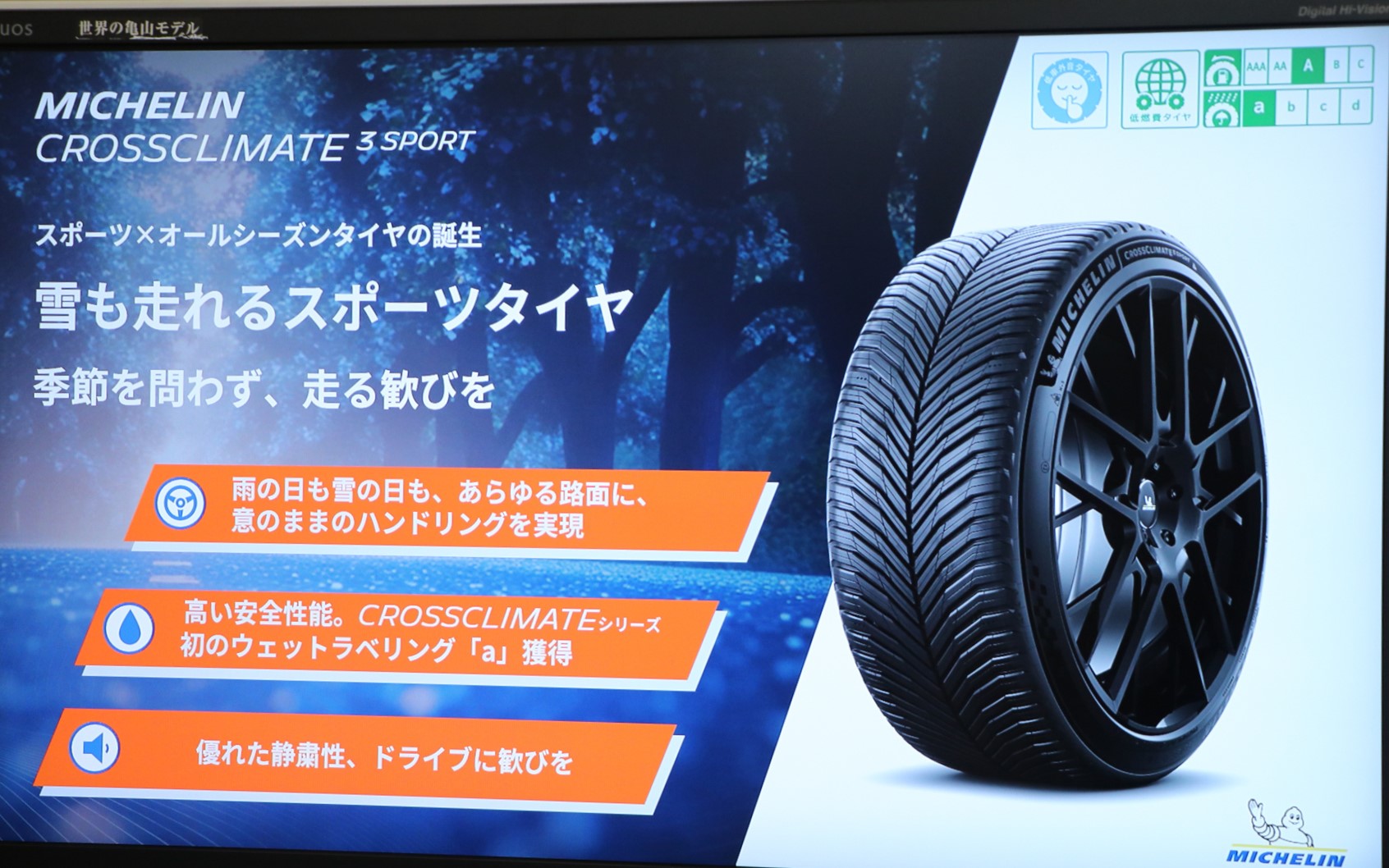 クロスクライメート3スポーツの特徴