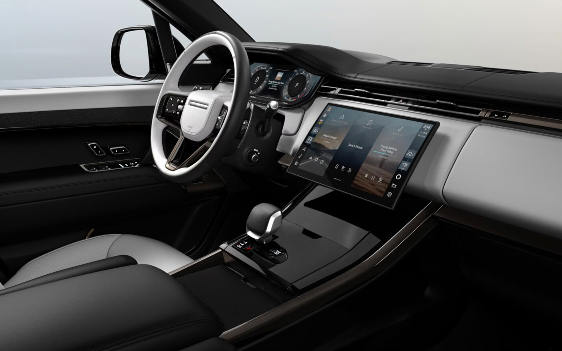 内装はライトクラウド/エボニーパーフォレイテッドセミアニリンレザーシート（ライトクラウド/エボニーインテリア）