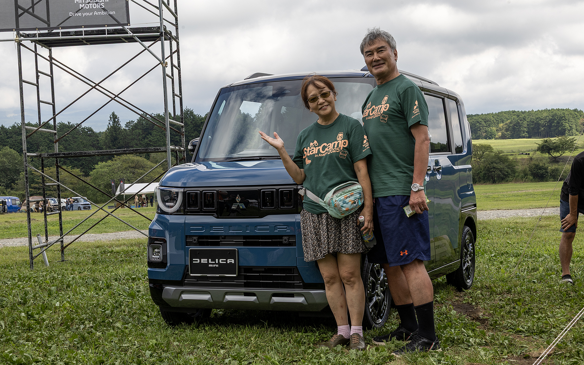 スターキャンプは2度目の参加となる唐木さんご夫婦。普段からパジェロにキャンプ道具を積んでキャンプを楽しんでいるそうだ
