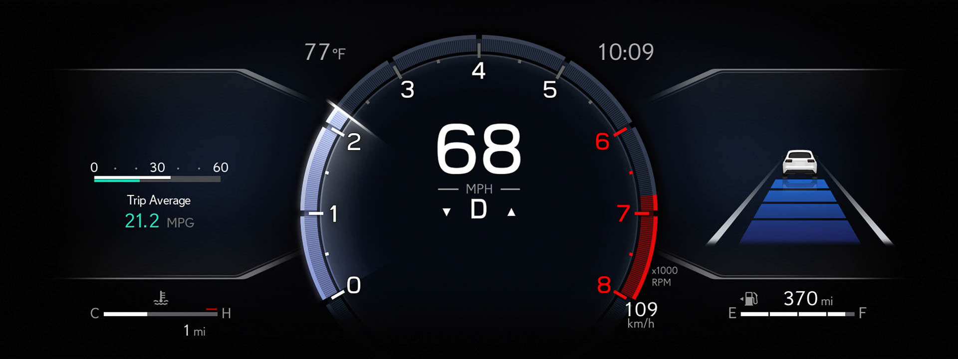 IS（プロトタイプ）12.3インチ液晶メーター