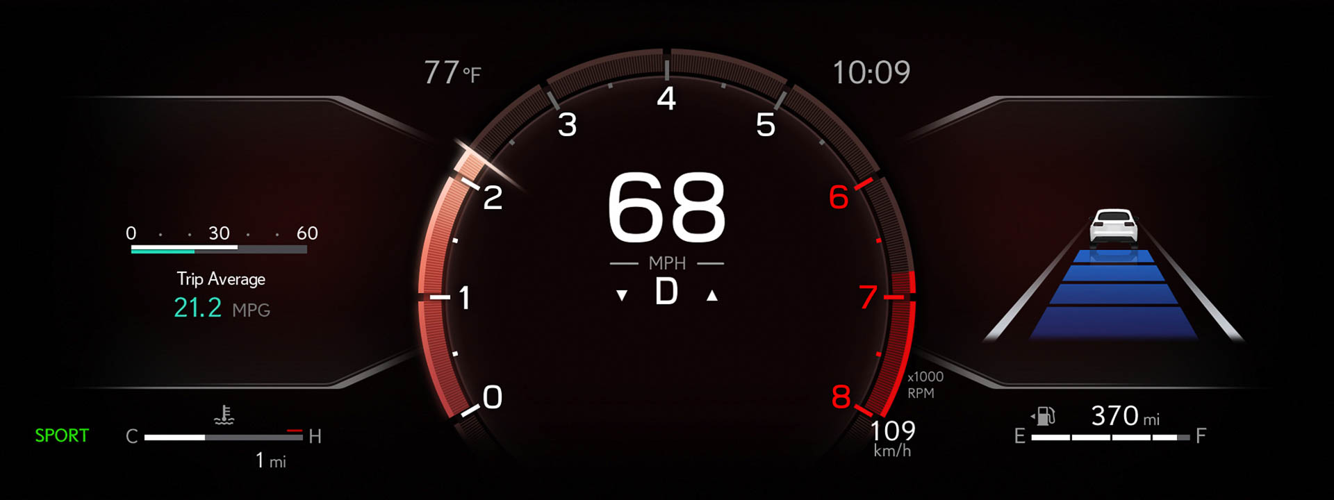 IS（プロトタイプ）12.3インチ液晶メーター
