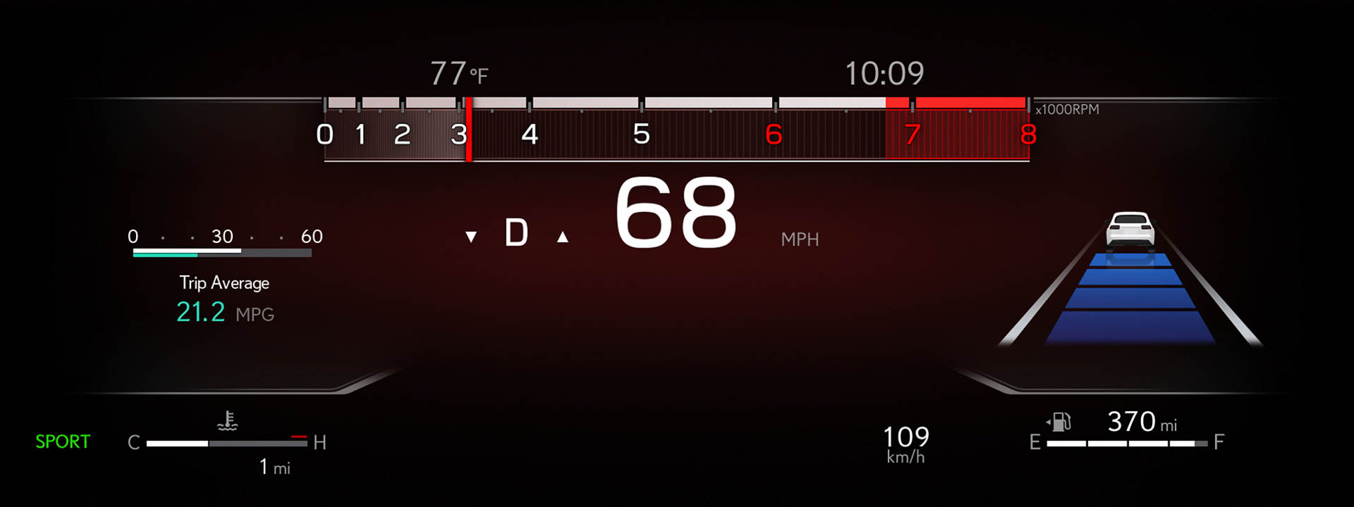 IS（プロトタイプ）12.3インチ液晶メーター