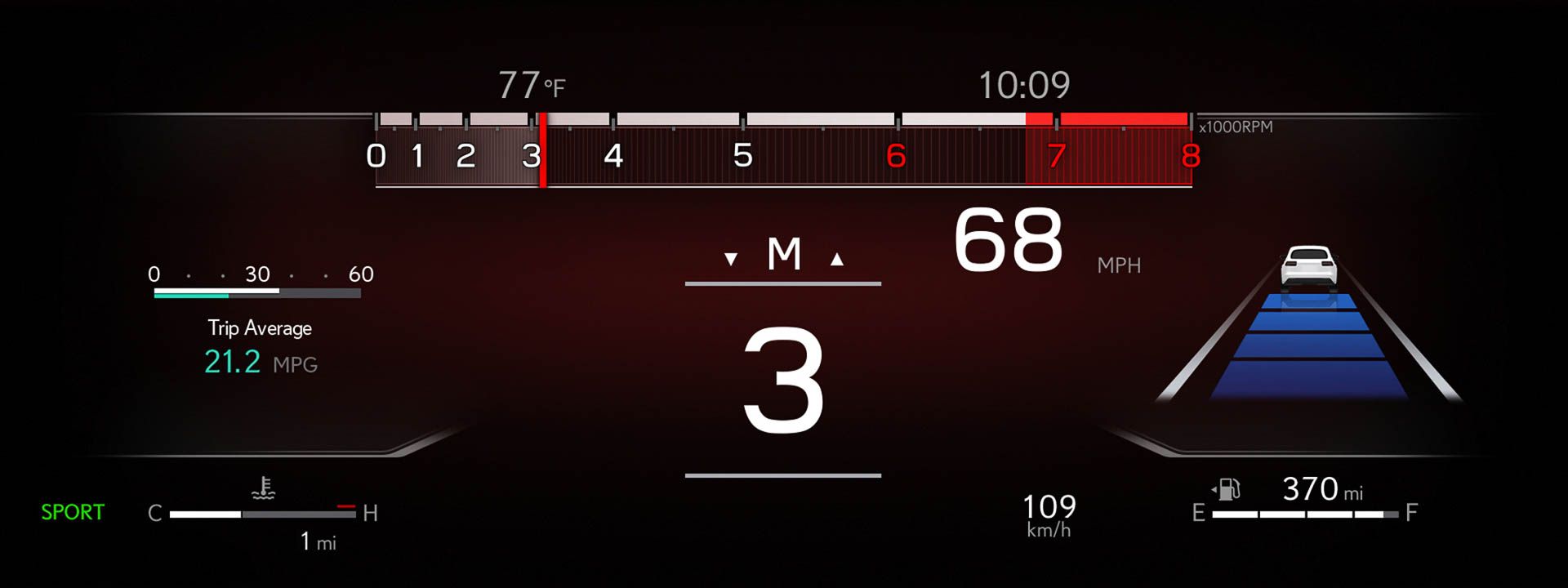 IS（プロトタイプ）12.3インチ液晶メーター